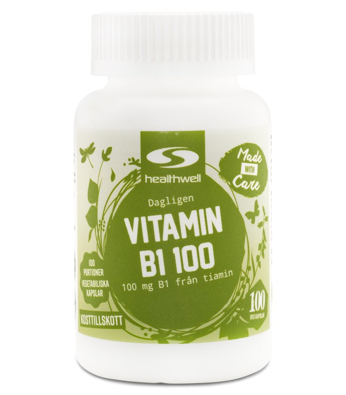 Healthwell Vitamin B1 100 Svensk Hälsokost