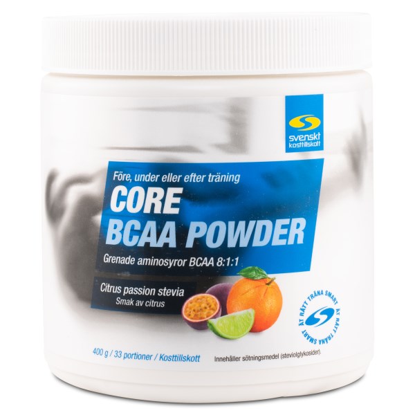 Core BCAA Powder, Citrus Passion Stevia, 400 g